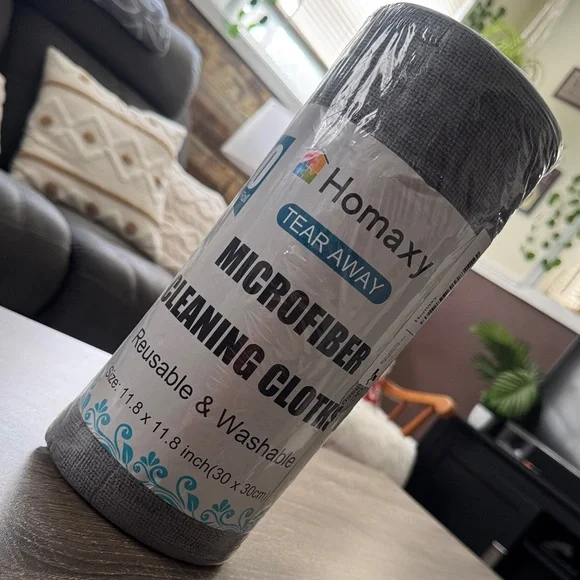 40-pc Homaxy Gray Reusable & Washable Microfiber Lint-free Cleaning Cloths - Picture 1 of 8